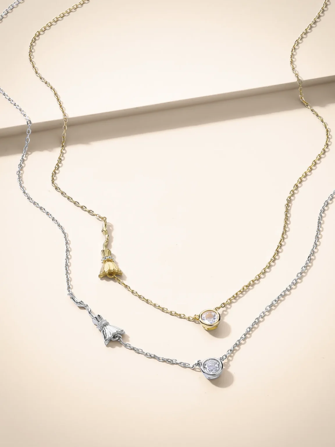 Layered gold silver necklace jewellery photography Singapore