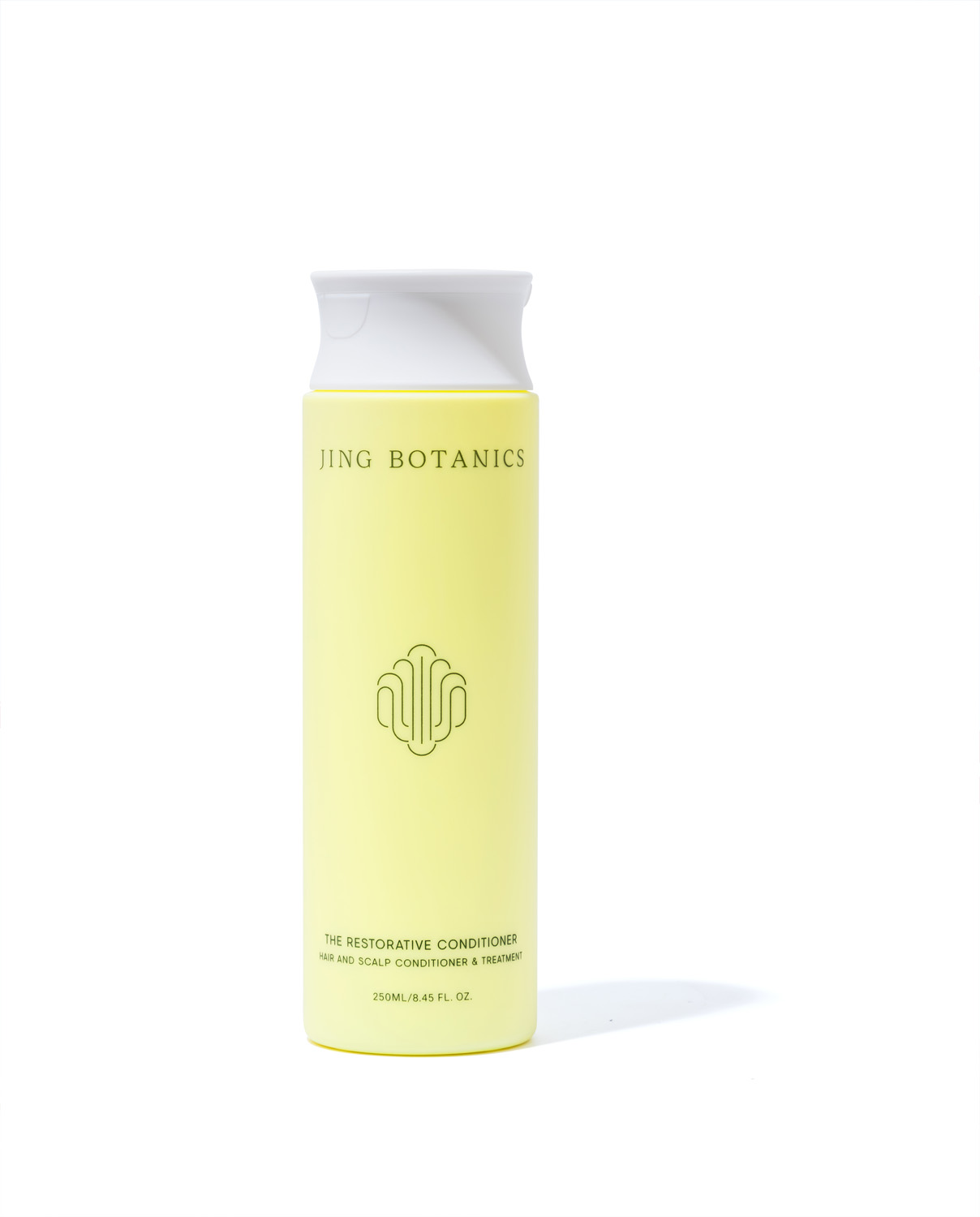Jing Botanics Restorative Conditioner professionally photographed on a white background by Productpixels, a haircare product photography studio in Singapore.